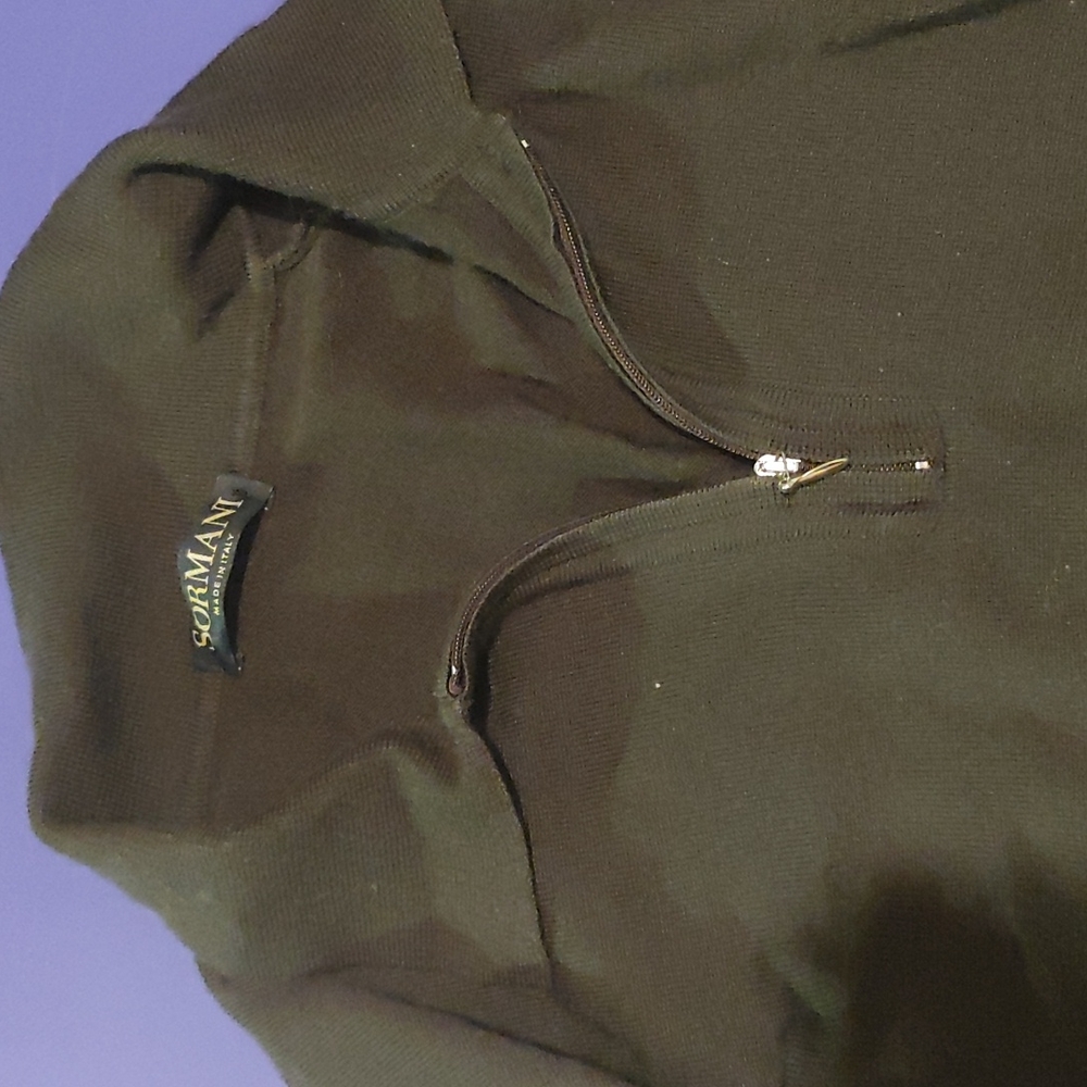 Wool, collared long sleeved sweater from Sormani